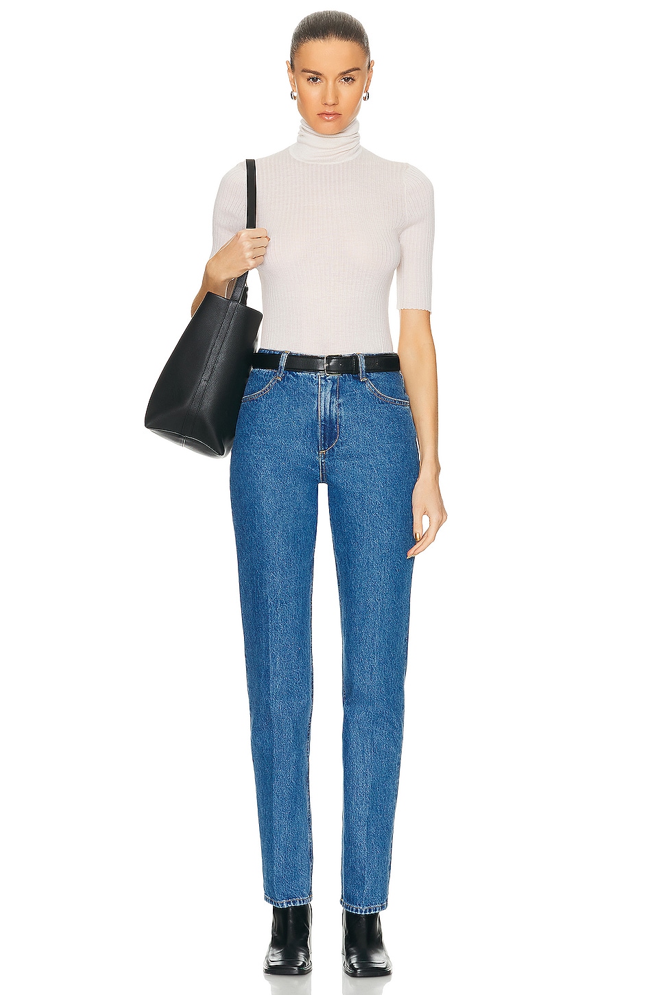 SPRWMN Short Sleeve Turtleneck Top
