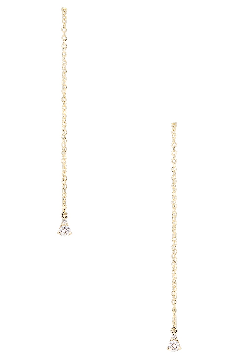 Stone And Strand Perfect Pear Diamond Threader Earrings