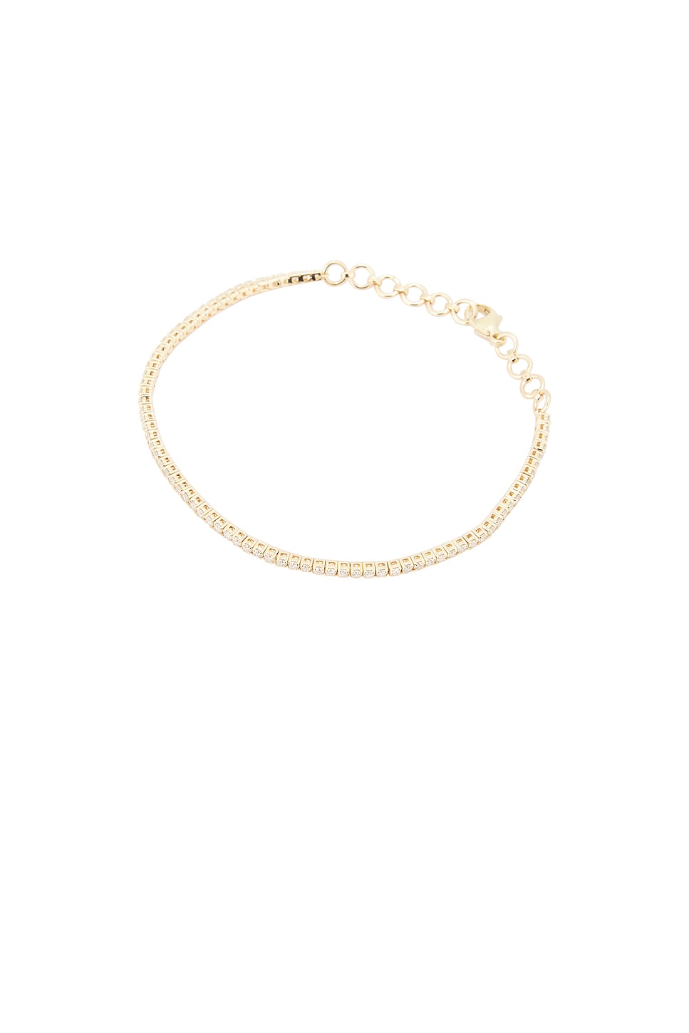 Image 1 of STONE AND STRAND The Essential Dainty Tennis Bracelet in 14k Yellow Gold & White Diamond