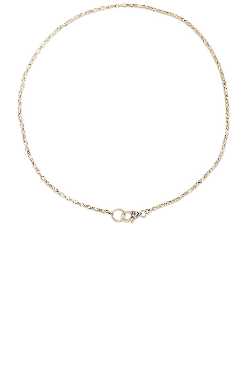 Image 1 of STONE AND STRAND Luxe Diamond Chain Lariat Necklace in Gold & Diamond