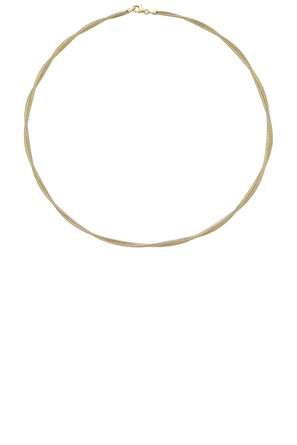 Interwoven Gold Necklace in Metallic Gold