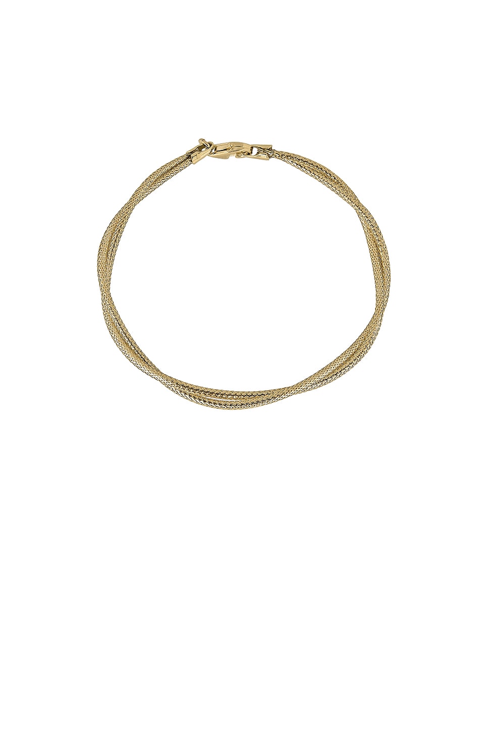 Interwoven Gold Bracelet in Metallic Gold