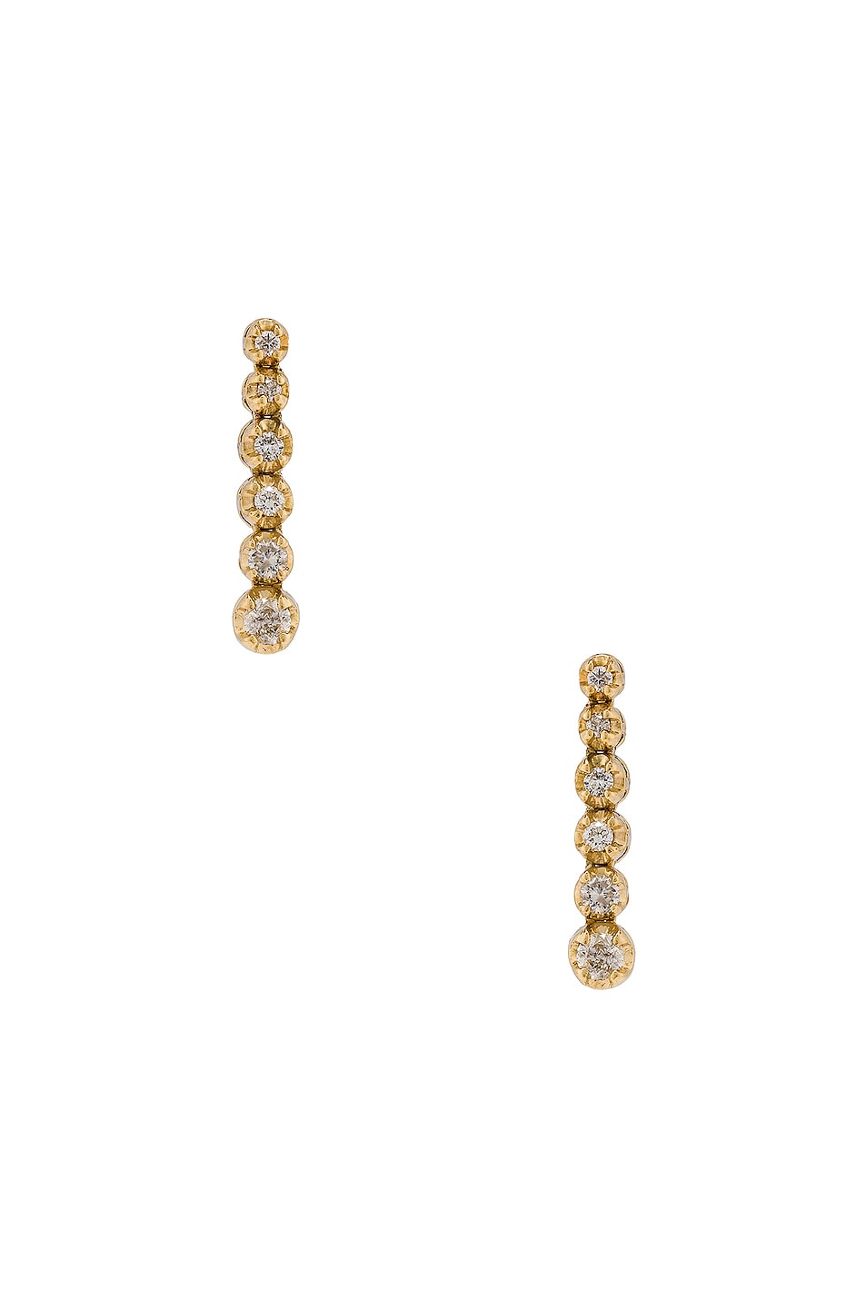 Image 1 of STONE AND STRAND Noble Diamond Tennis Earrings in Gold & Diamond