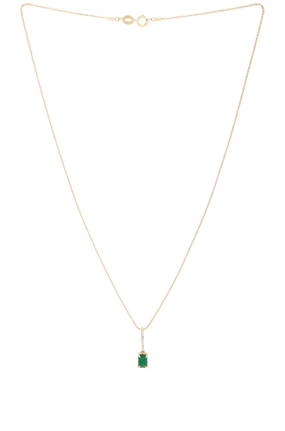 Image 1 of STONE AND STRAND Sparkling Emerald Necklace in 10k Yellow Gold, White Diamond, & Emerald