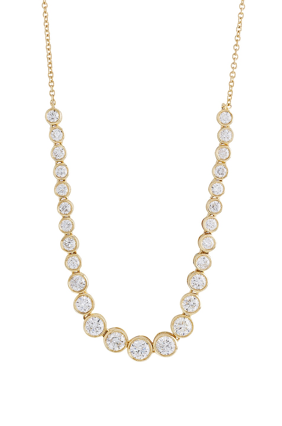 Image 1 of STONE AND STRAND Let It Slide Diamond Tennis Necklace in Gold & Diamond