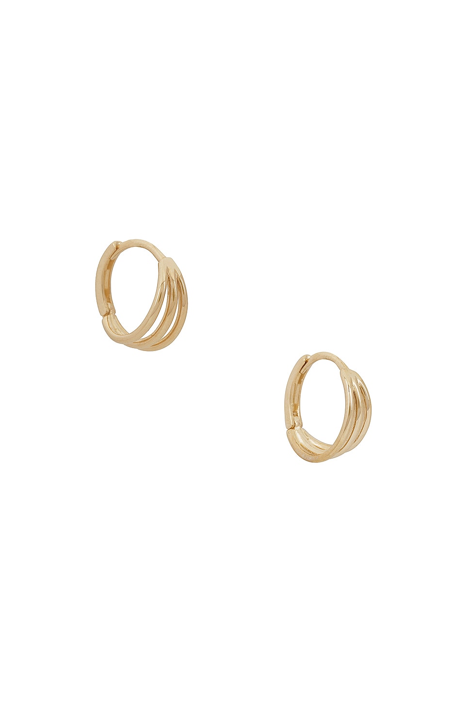 Image 1 of STONE AND STRAND Gold Trio Hoop Earrings in 10k Yellow Gold
