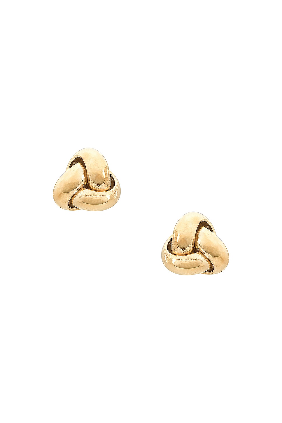 Image 1 of STONE AND STRAND Puffed Knot Stud Earrings in 14k Yellow Gold