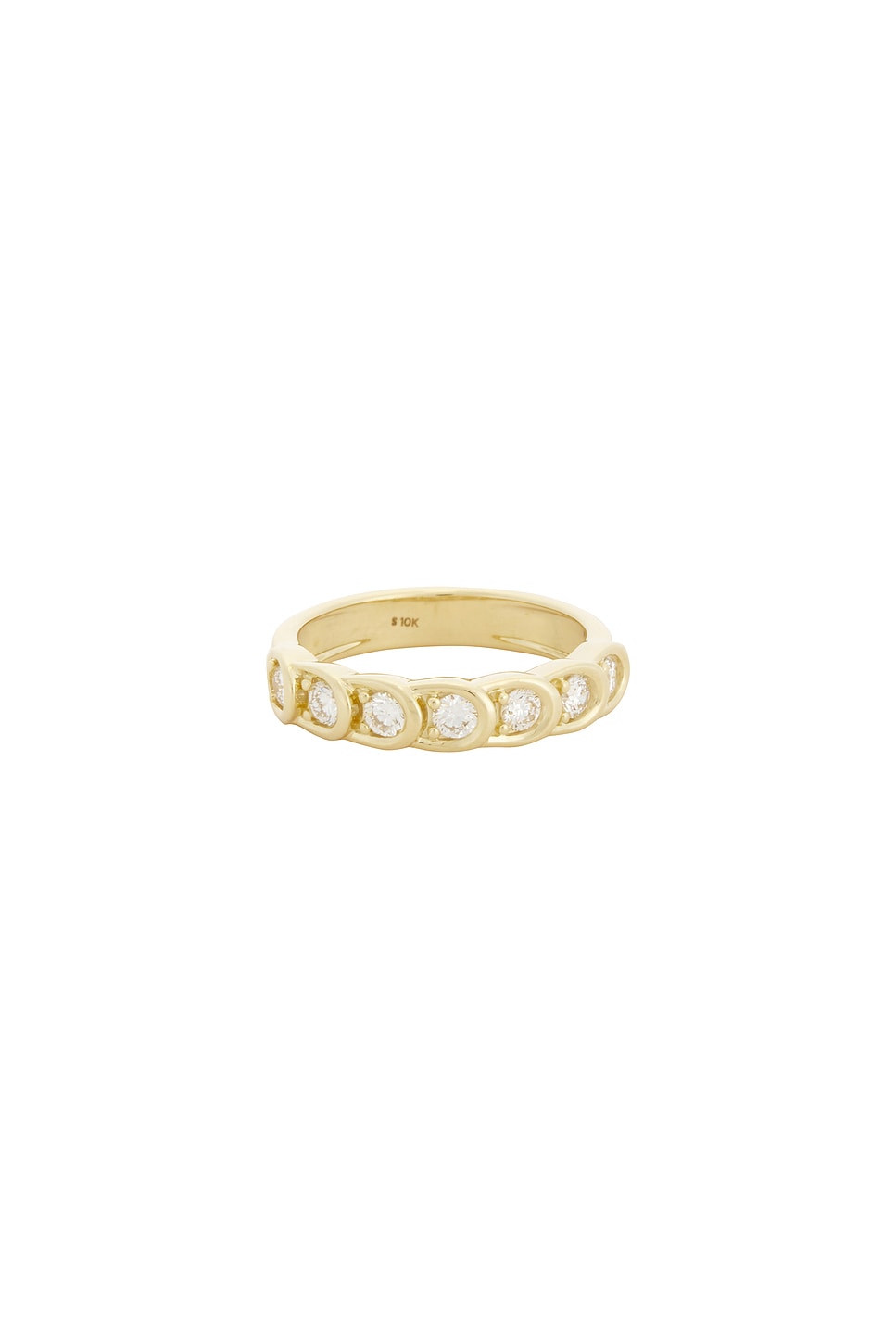 Image 1 of STONE AND STRAND La Scala Ring in 10k Yellow Gold & Lab Diamond