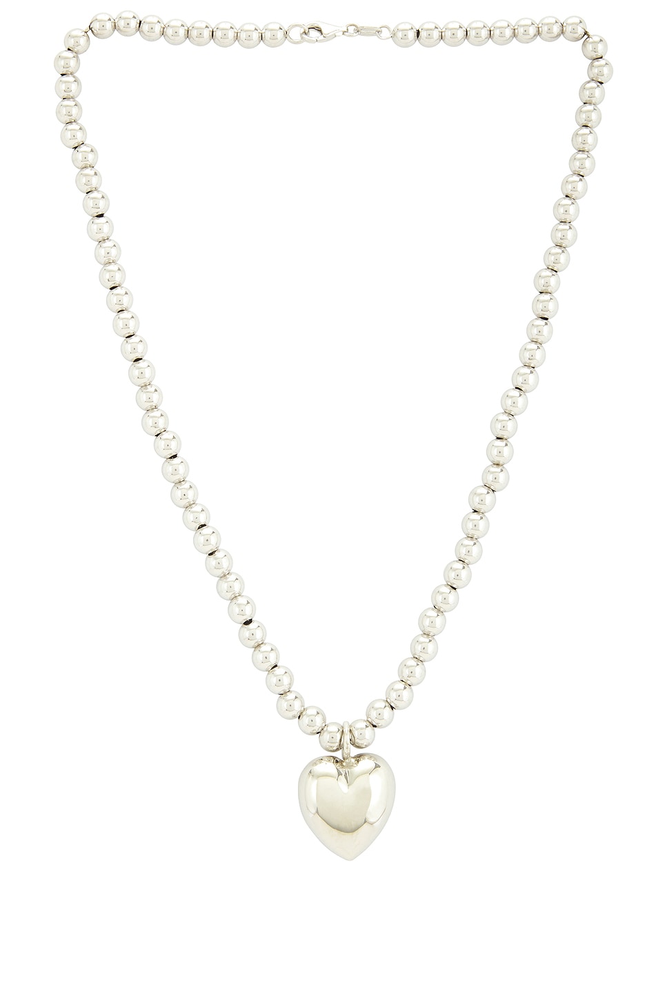 Image 1 of STONE AND STRAND Big Hearted Puffed Necklace in Sterling Silver