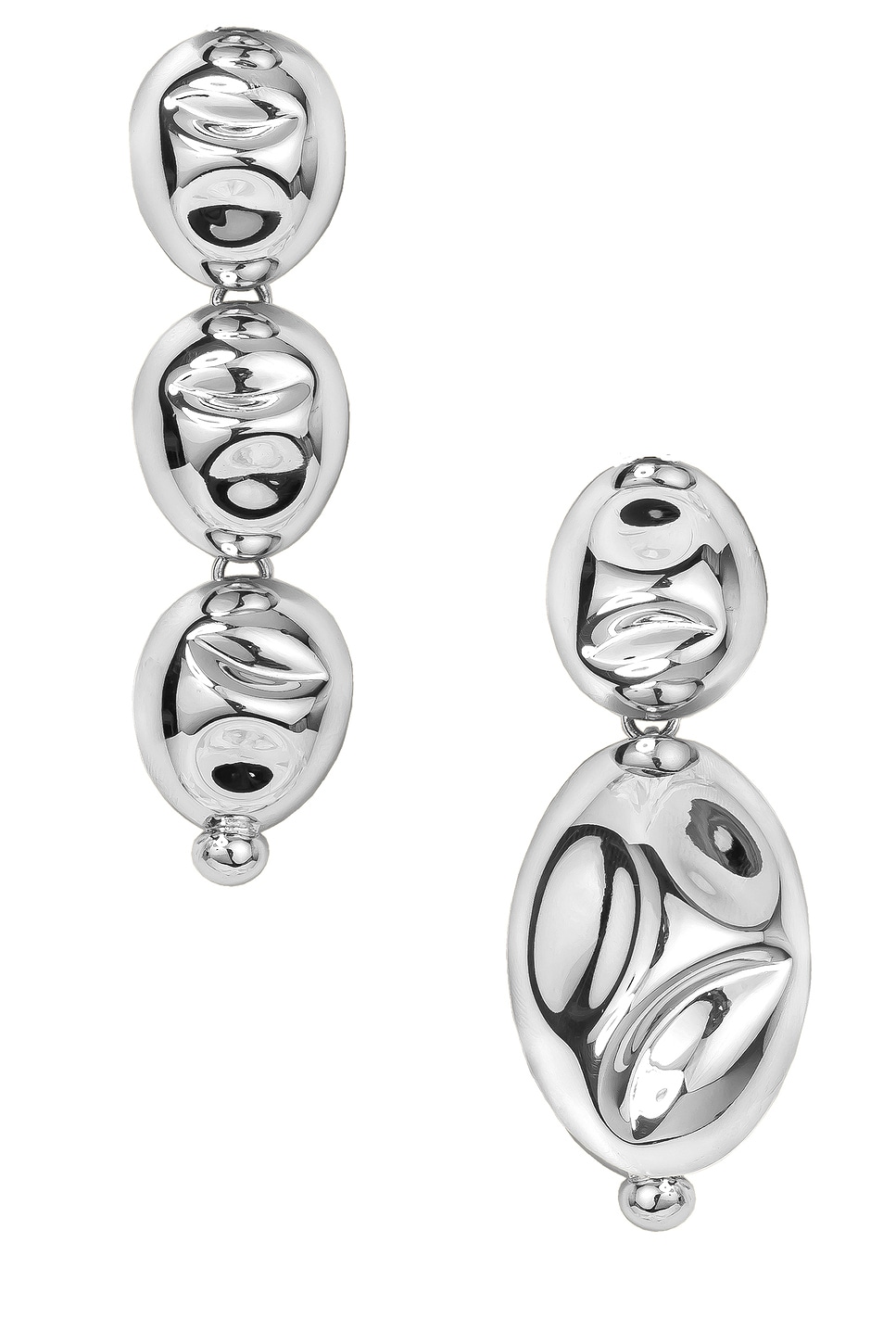 Puerto Earrings in Metallic Silver