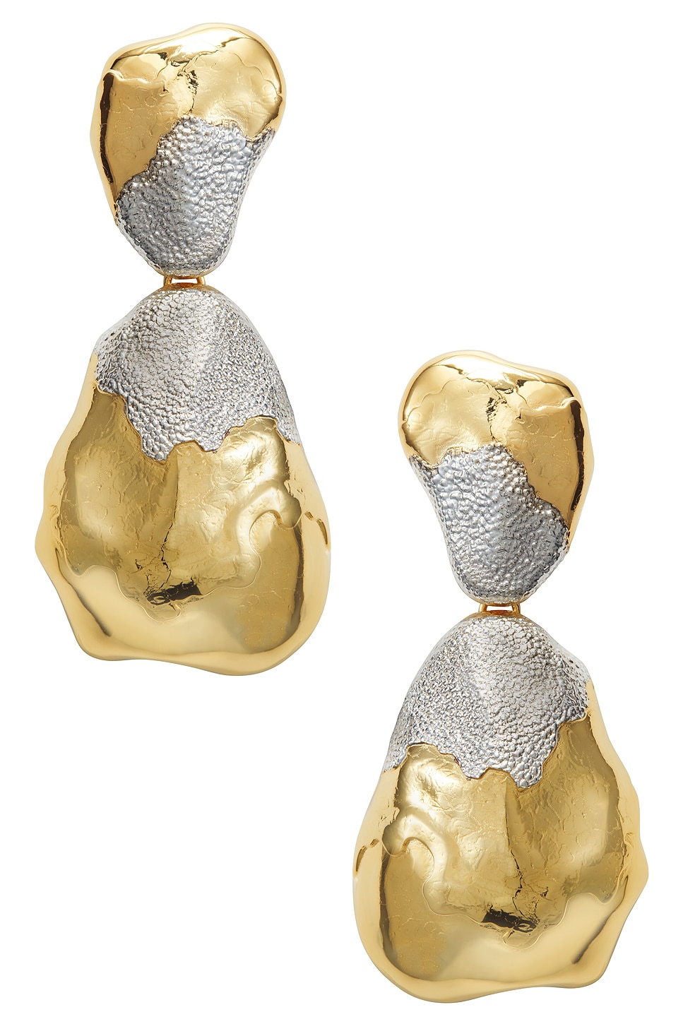 Araya Earrings in Metallic Gold