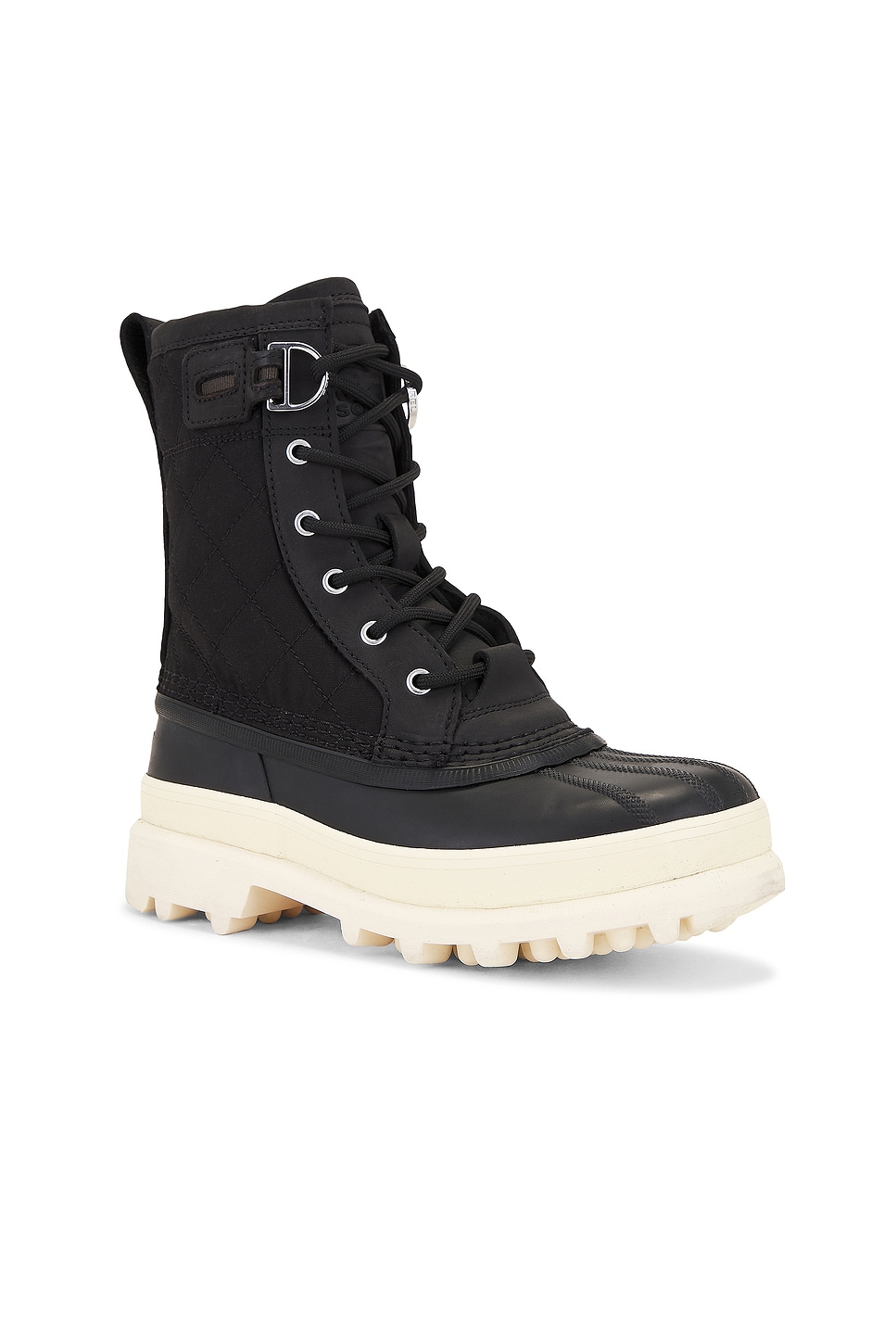 Shop Sorel Caribou Royal Boot In Black & Chalk