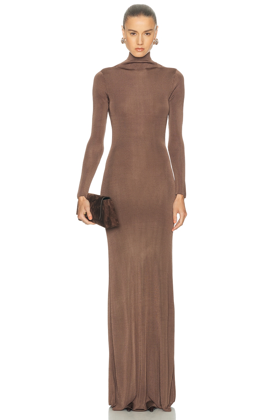 Srg Sylveeah Draped Cowl Gown In Multi