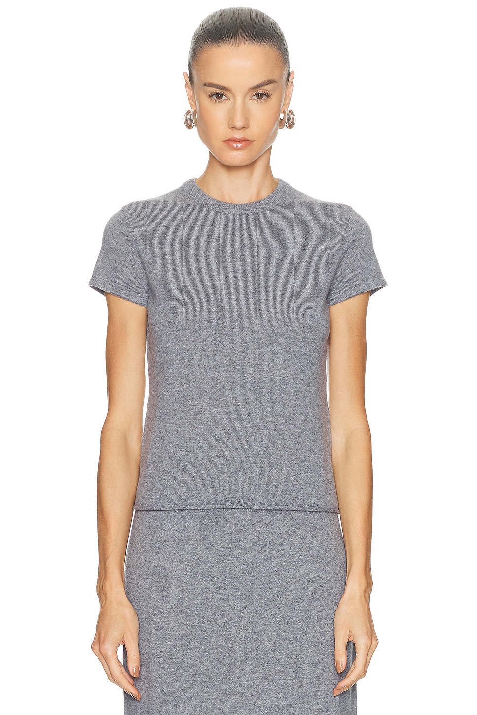 Image 1 of SRG Mattie Knit T-shirt in Grey