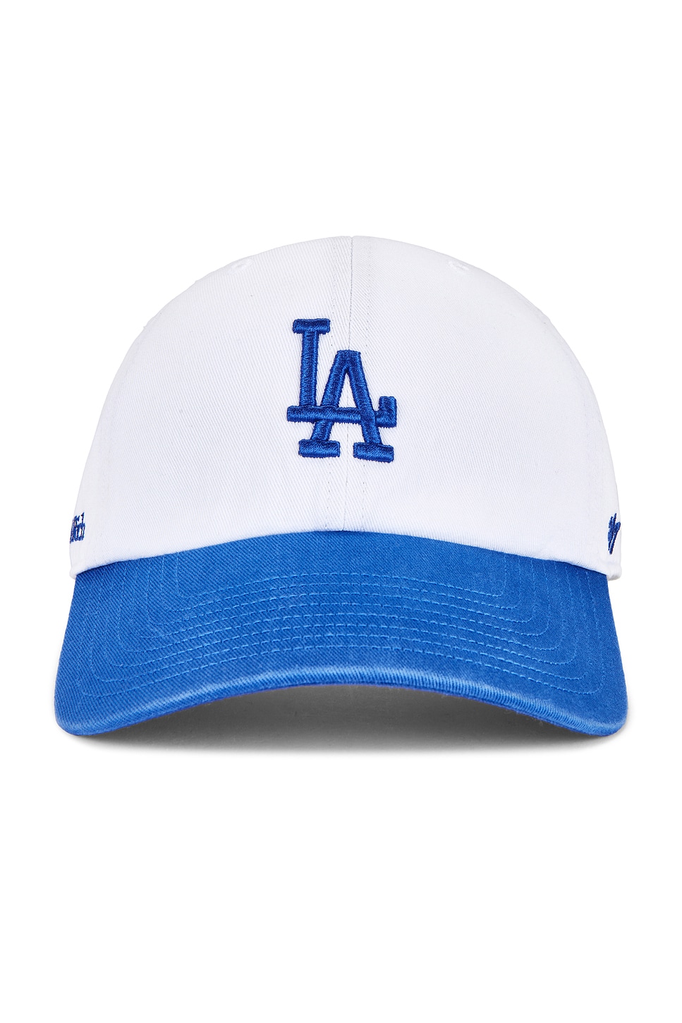 Sporty And Rich Logo-embroidered Cotton Cap In White & Paris Blue