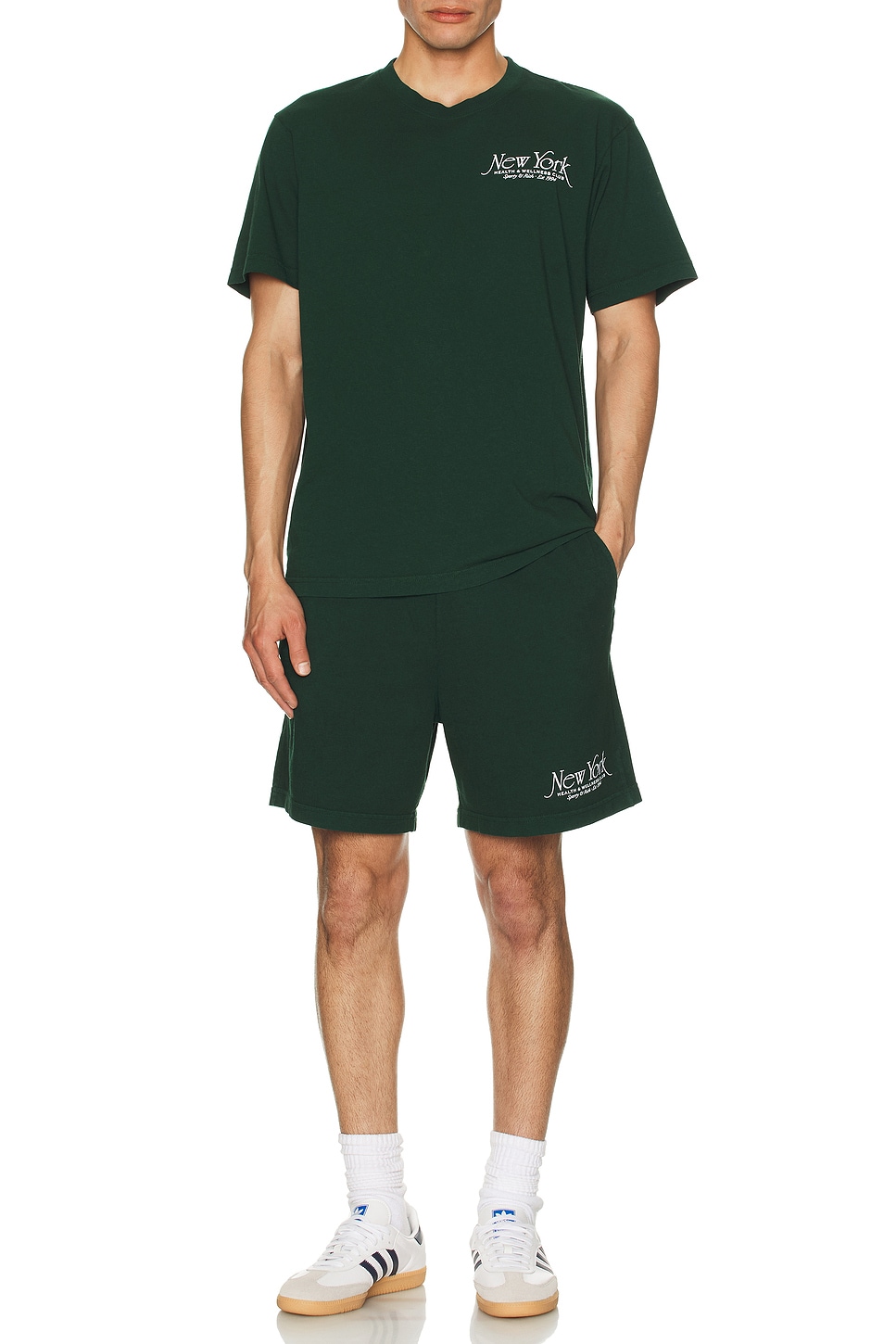 Image 1 of Sporty & Rich NY 94 Gym Short in Forest