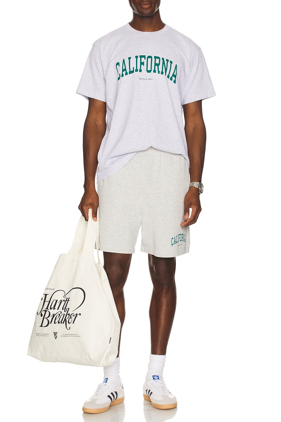 Image 1 of Sporty & Rich California Gym Short in Heather Gray