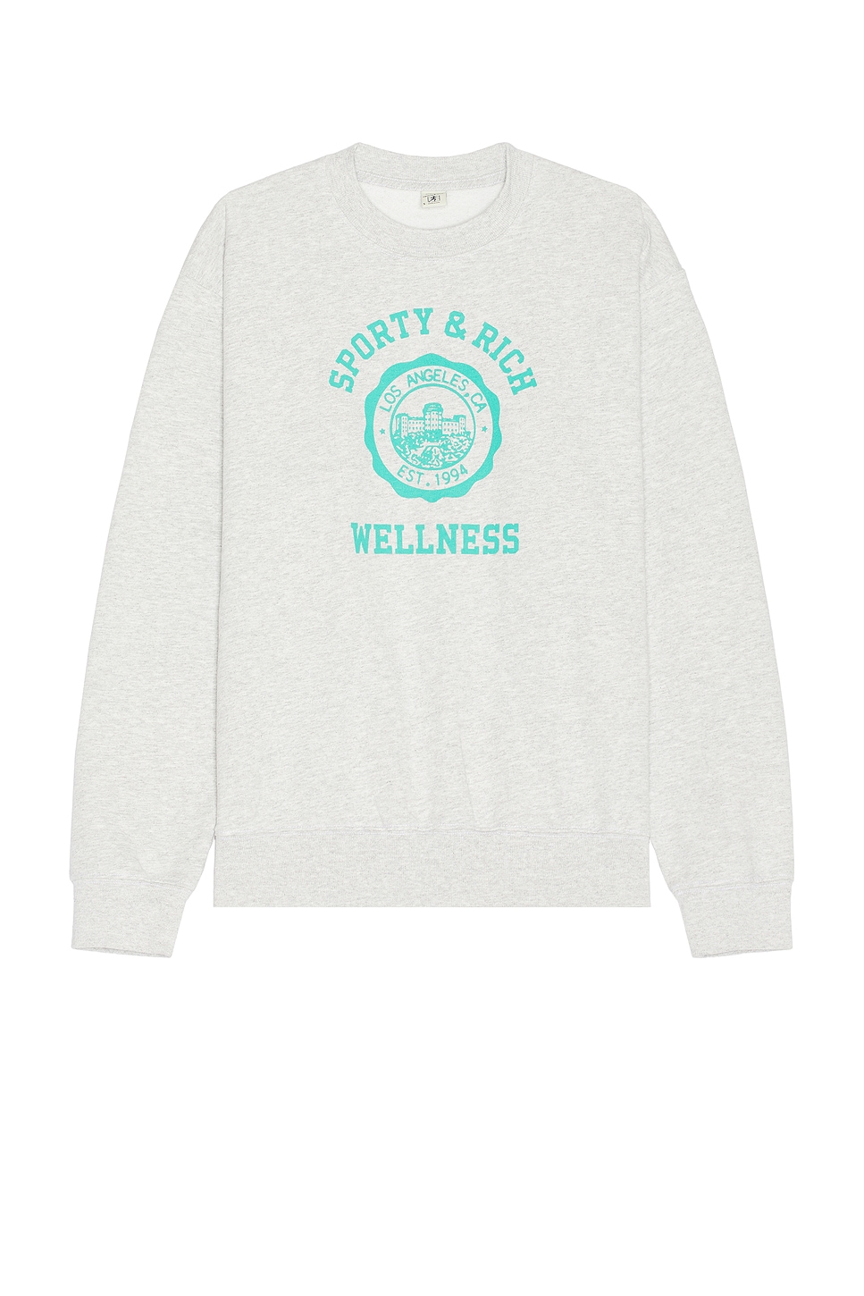 Image 1 of Sporty & Rich Emblem Crewneck in Heathery Grey