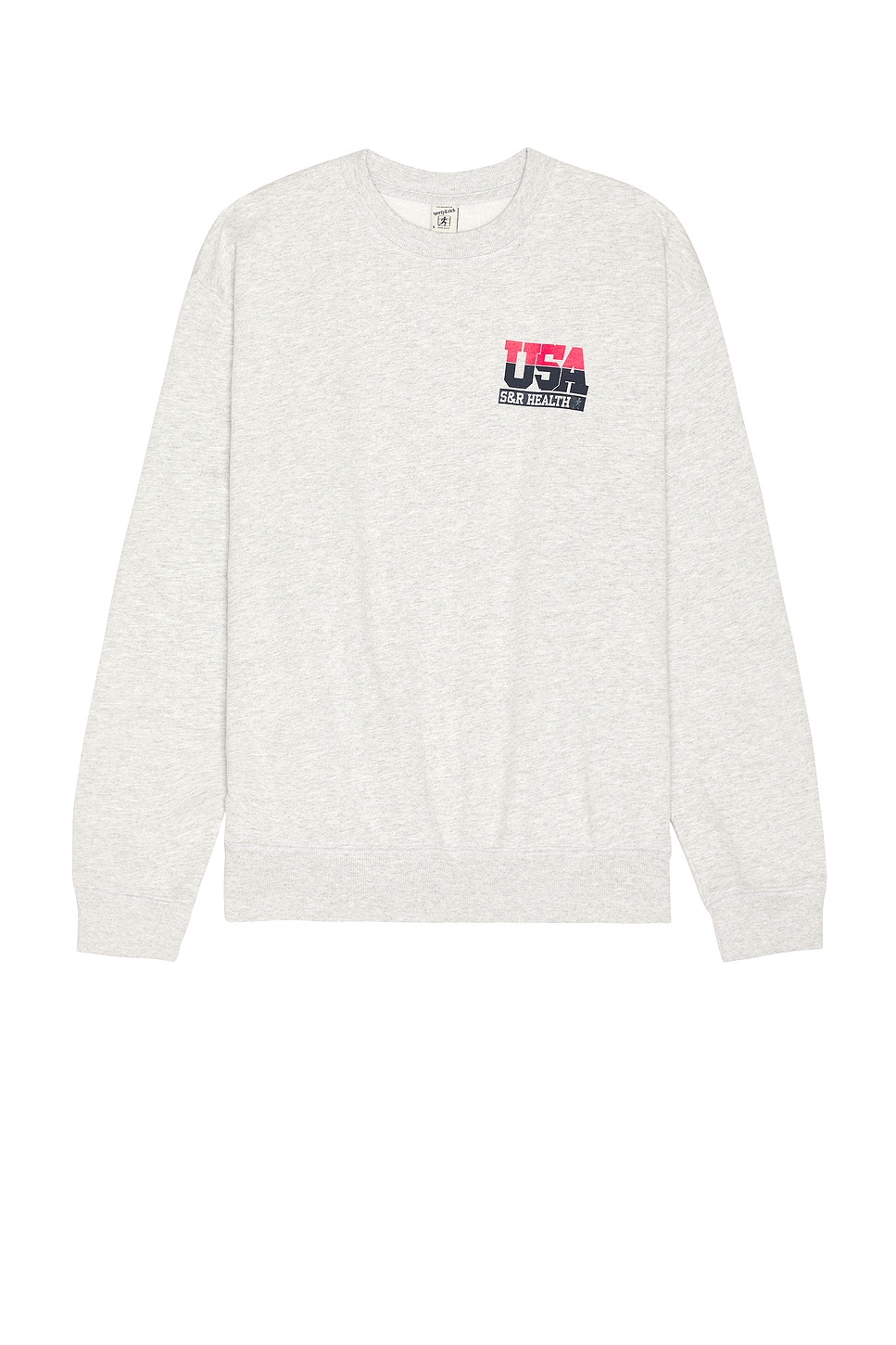 Shop Sporty And Rich Team Usa Crewneck In Heather Grey