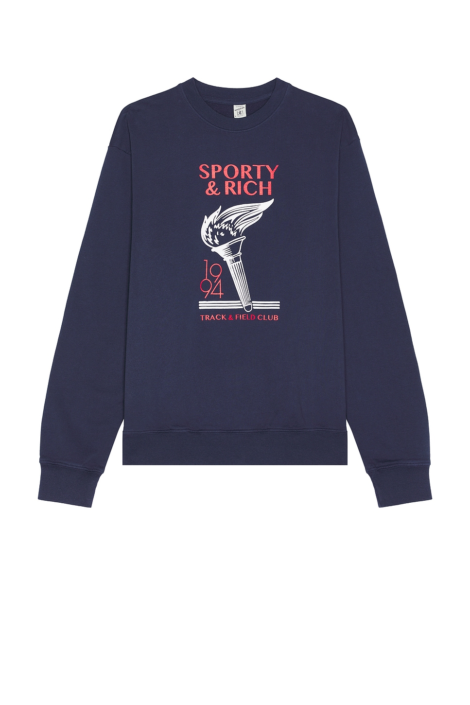 Shop Sporty And Rich Torch Crewneck In Navy