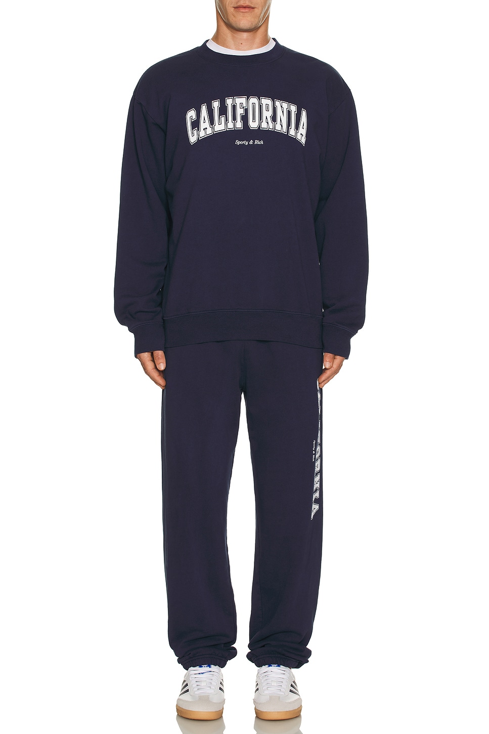Image 1 of Sporty & Rich California Crewneck in Navy