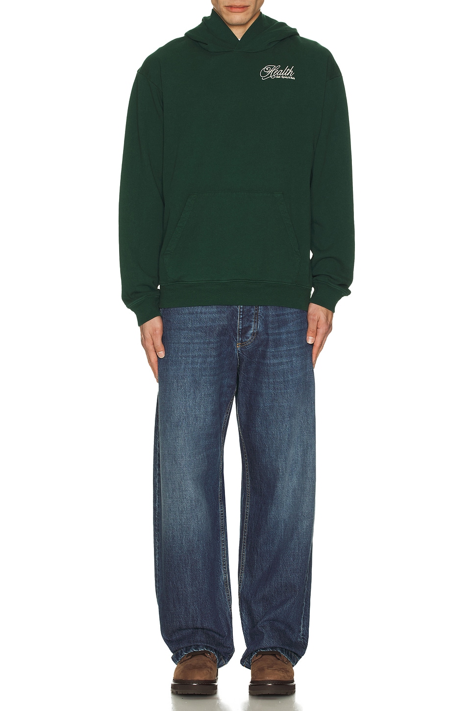 Image 1 of Sporty & Rich Health Script Hoodie in Forest
