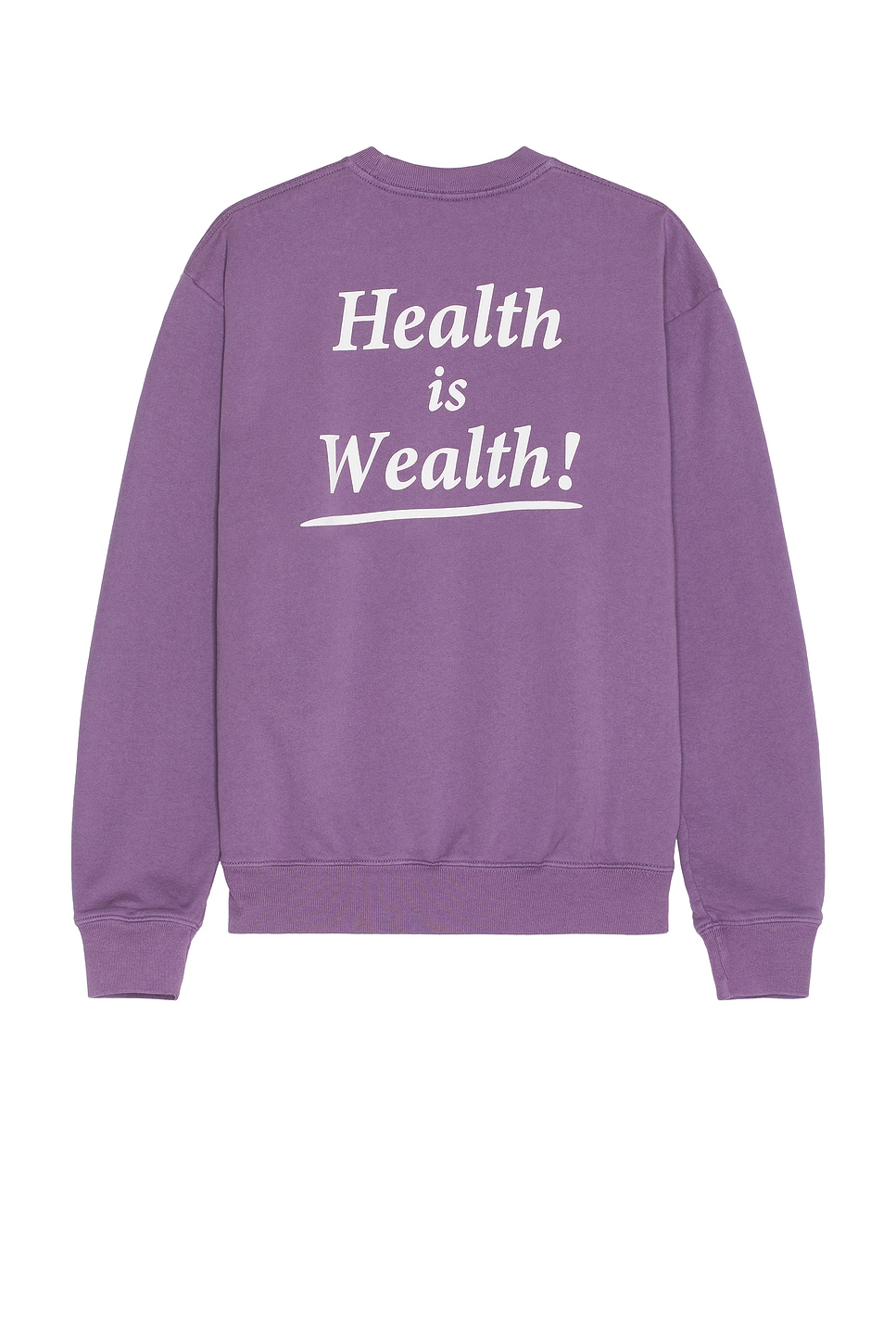 Health Is Wealth Crewneck in Purple