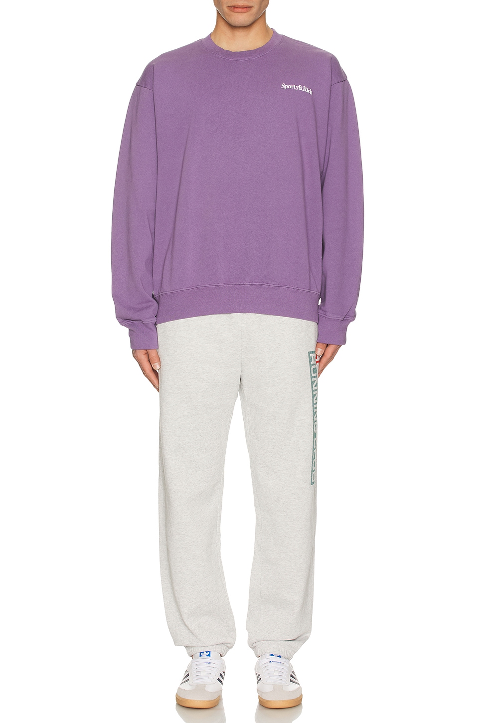 Image 1 of Sporty & Rich Health Is Wealth Crewneck in Dusty Grape