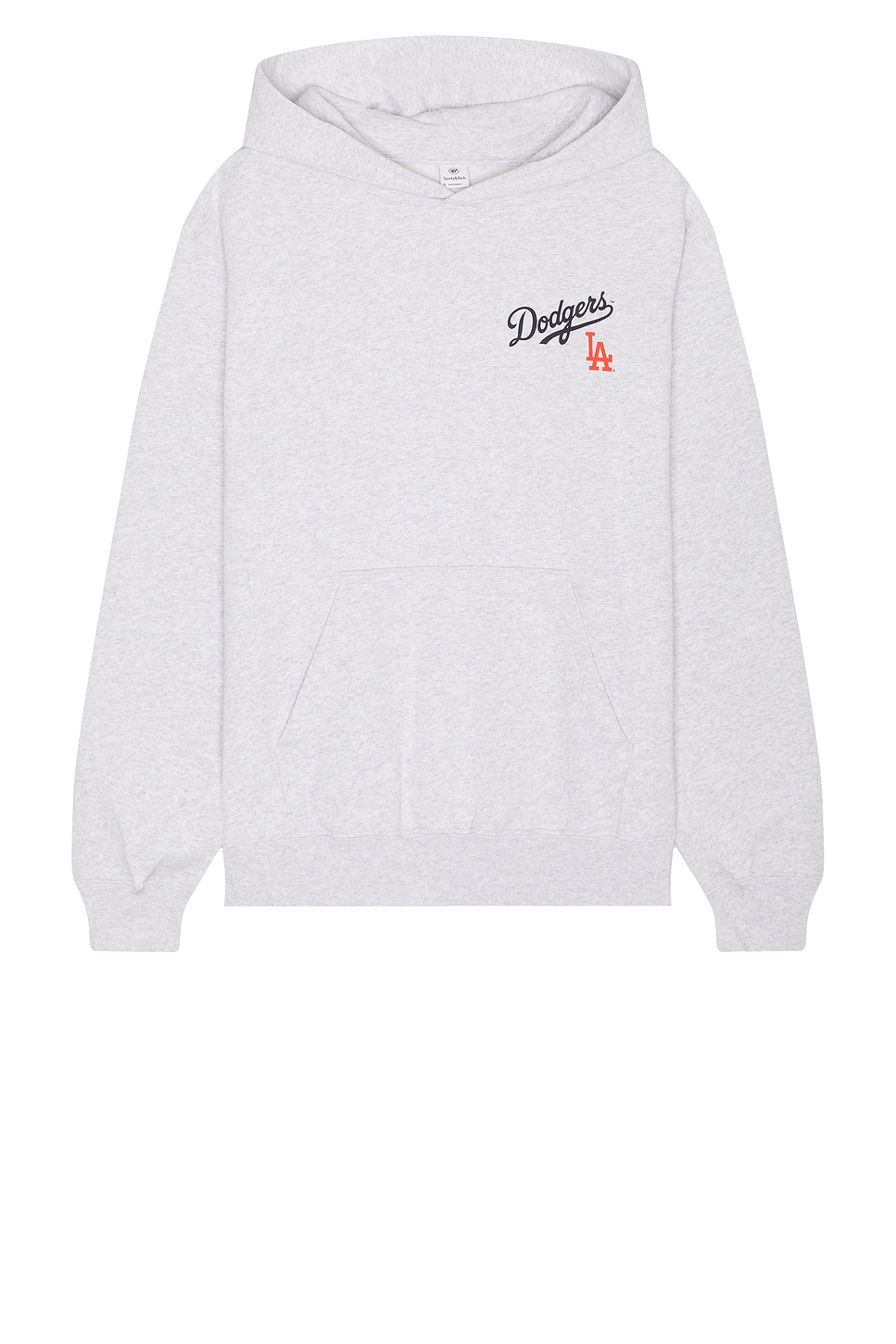 Sporty And Rich Dodgers Serif Hoodie In Heather Grey