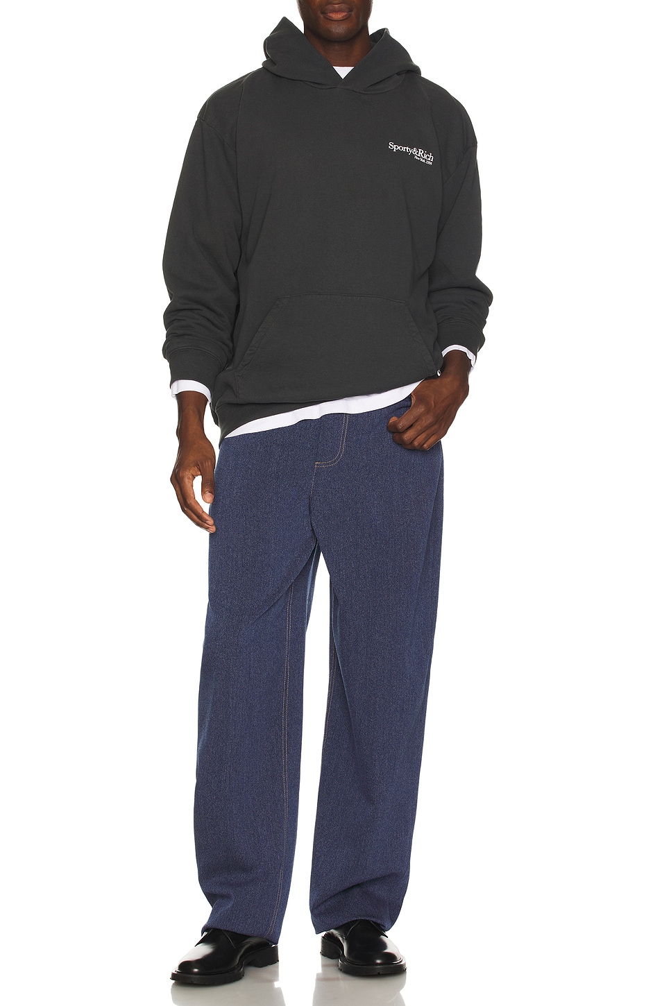 Image 1 of Sporty & Rich HWCNY Hoodie in Faded Black