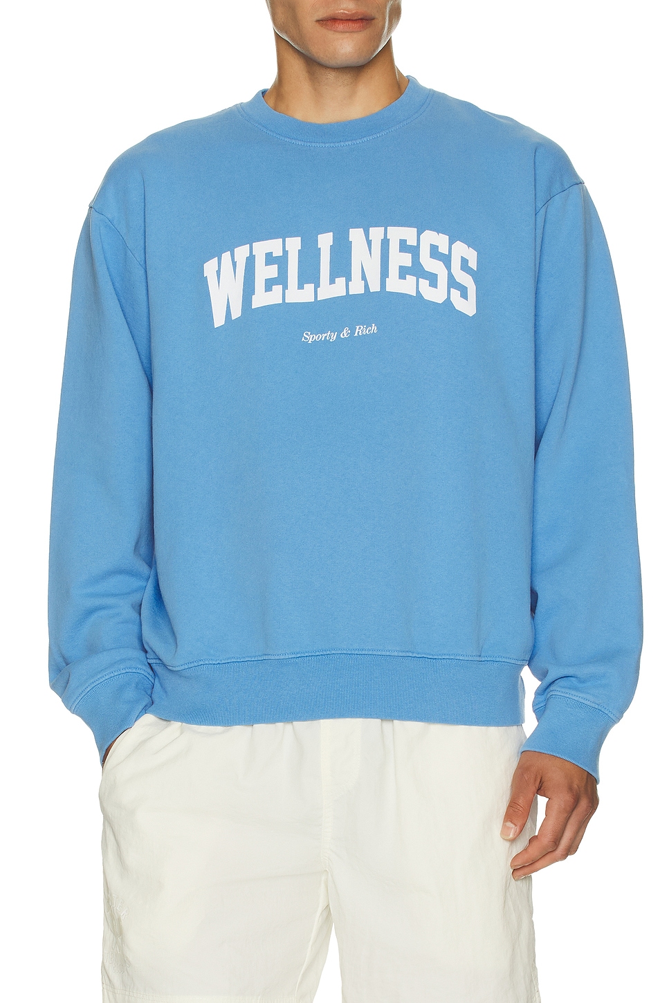 Image 1 of Sporty & Rich Wellness Ivy Crewneck in Flax Blue