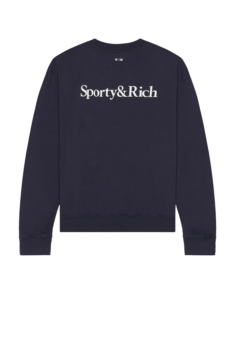 Image 1 of Sporty & Rich Yankees Serif Crewneck in Dark Navy