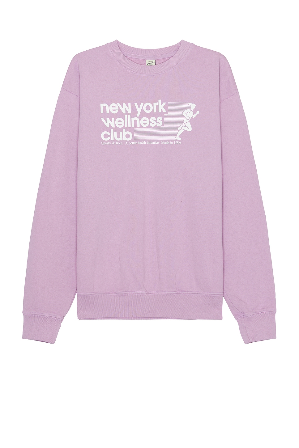 Image 1 of Sporty & Rich Usa Wellness Club Crewneck in Soft Lavender