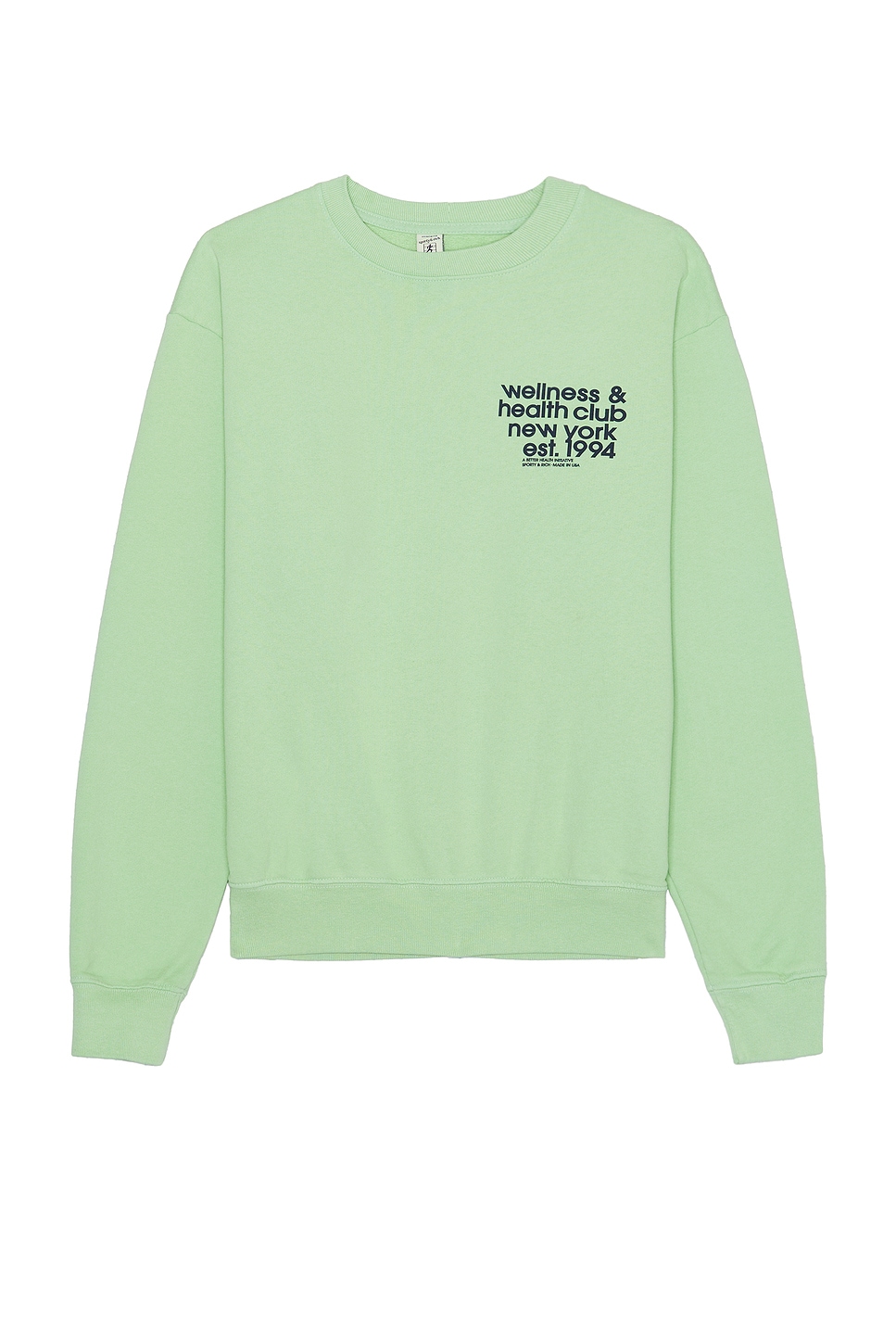 Image 1 of Sporty & Rich USA Health Club Crewneck in Thyme