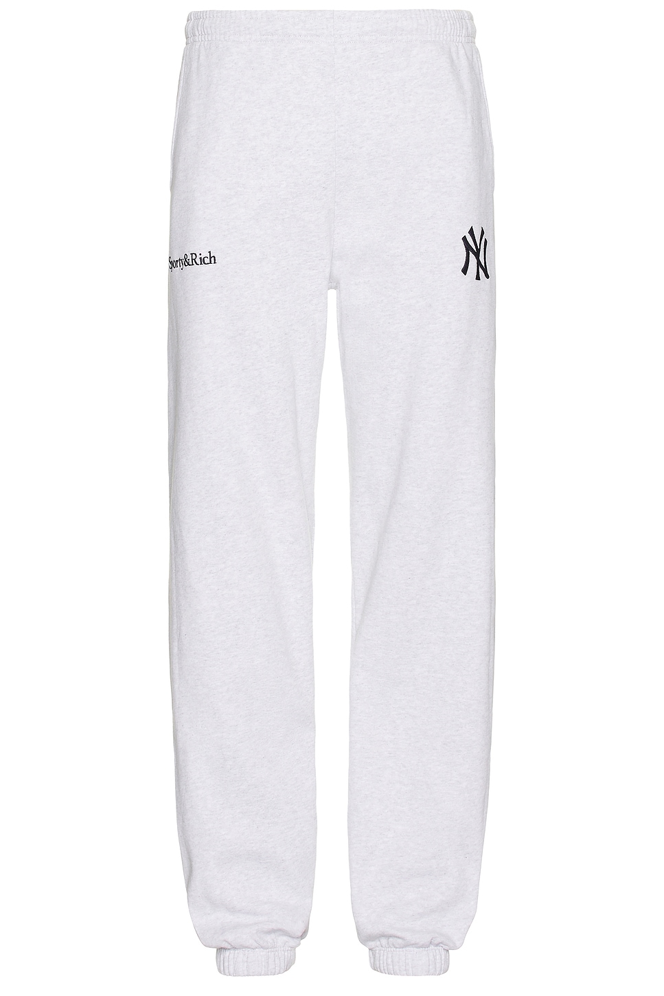 Image 1 of Sporty & Rich Yankees Serif Sweatpant in Heather Grey