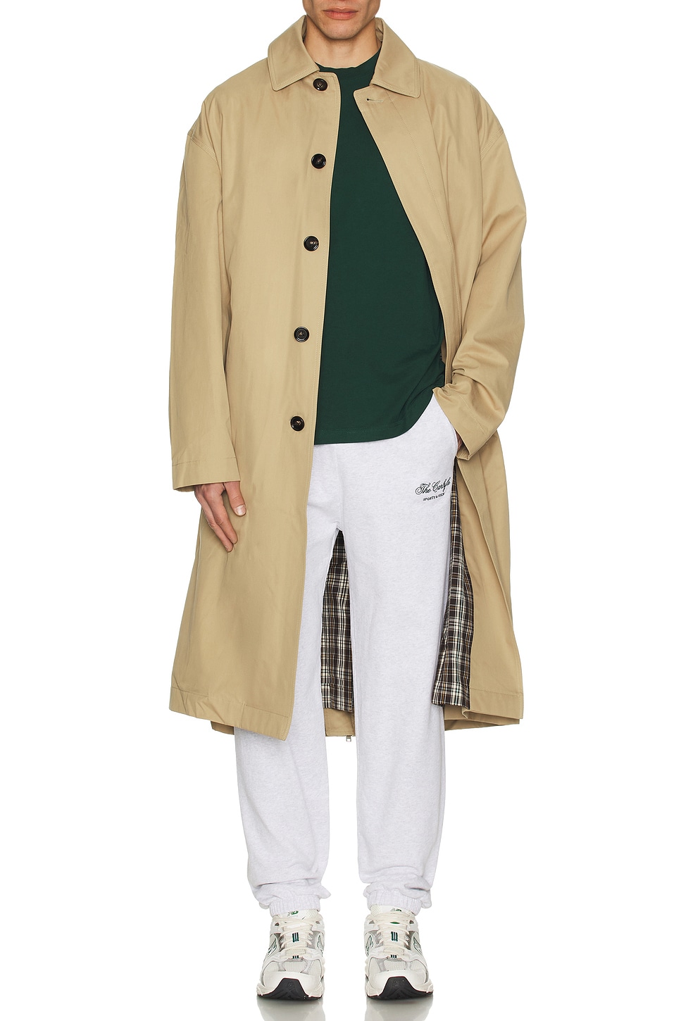 Image 1 of Sporty & Rich x Hotel Carlyle Script Sweatpant in Heather Gray