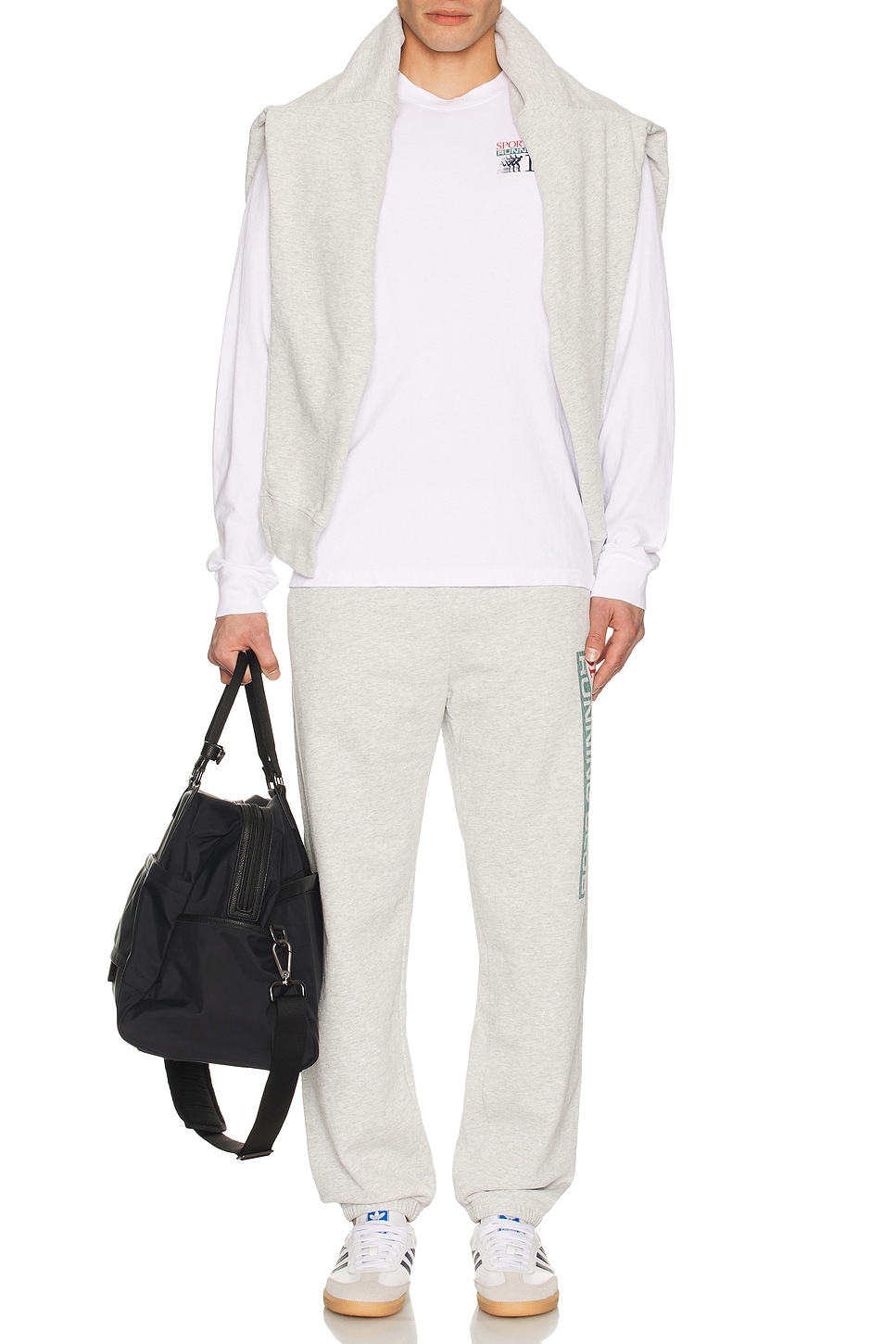Image 1 of Sporty & Rich Finish Line Sweatpant in Heather Grey