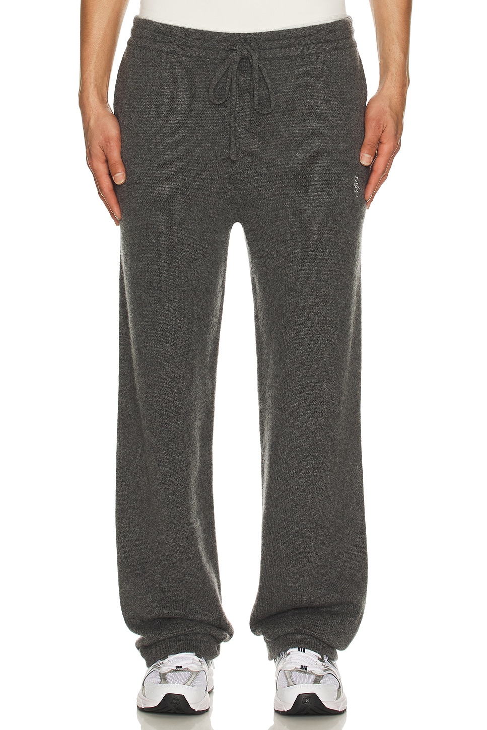 Image 1 of Sporty & Rich Cashmere Trousers in Light Grey