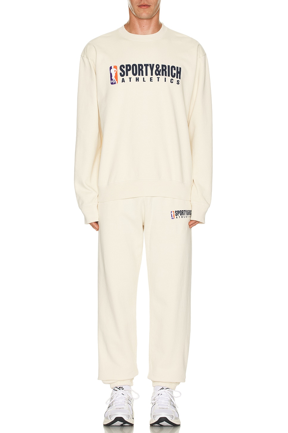 Image 1 of Sporty & Rich Team Logo Sweatpants in Cream