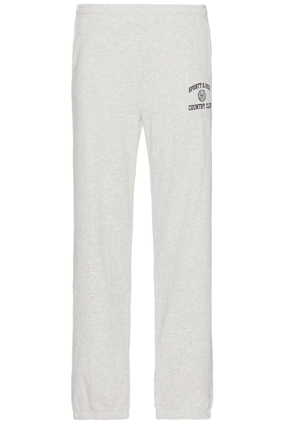 Shop Sporty And Rich Varsity Crest Sweatpant In Heather Grey