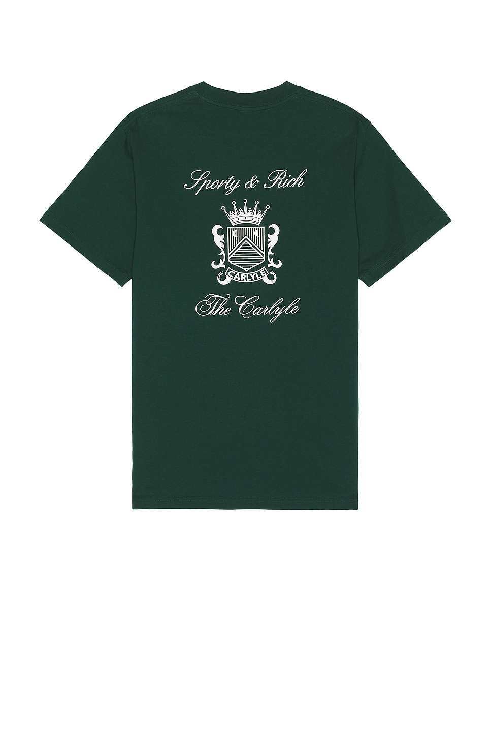 Image 1 of Sporty & Rich x Hotel Carlyle Crest T-Shirt in Forest