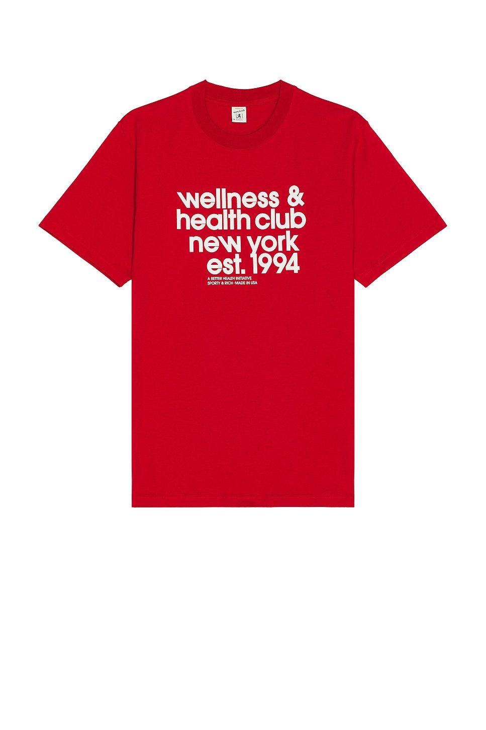 Image 1 of Sporty & Rich Usa Health Club T-Shirt in Crimson