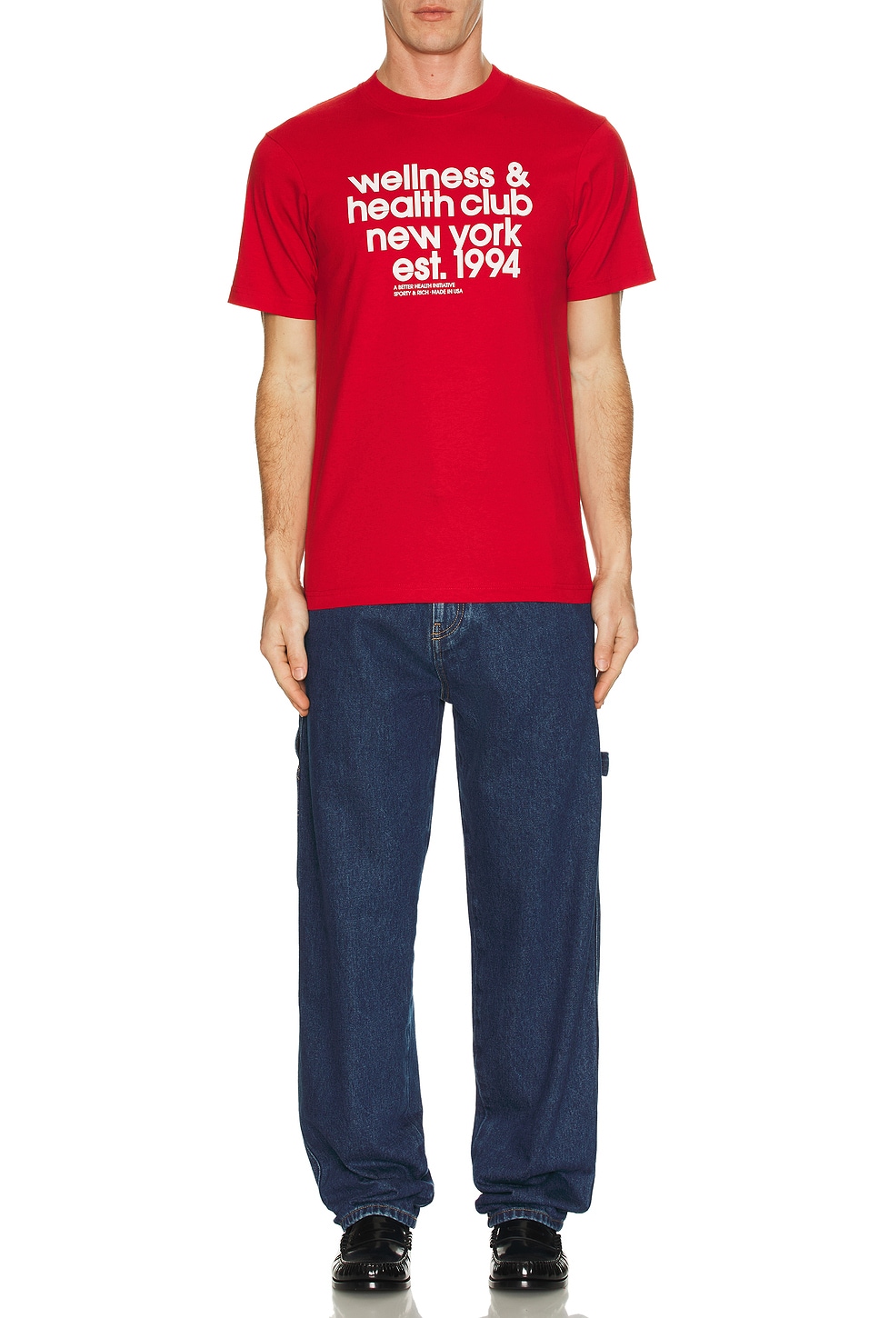 Image 1 of Sporty & Rich Usa Health Club T-Shirt in Crimson