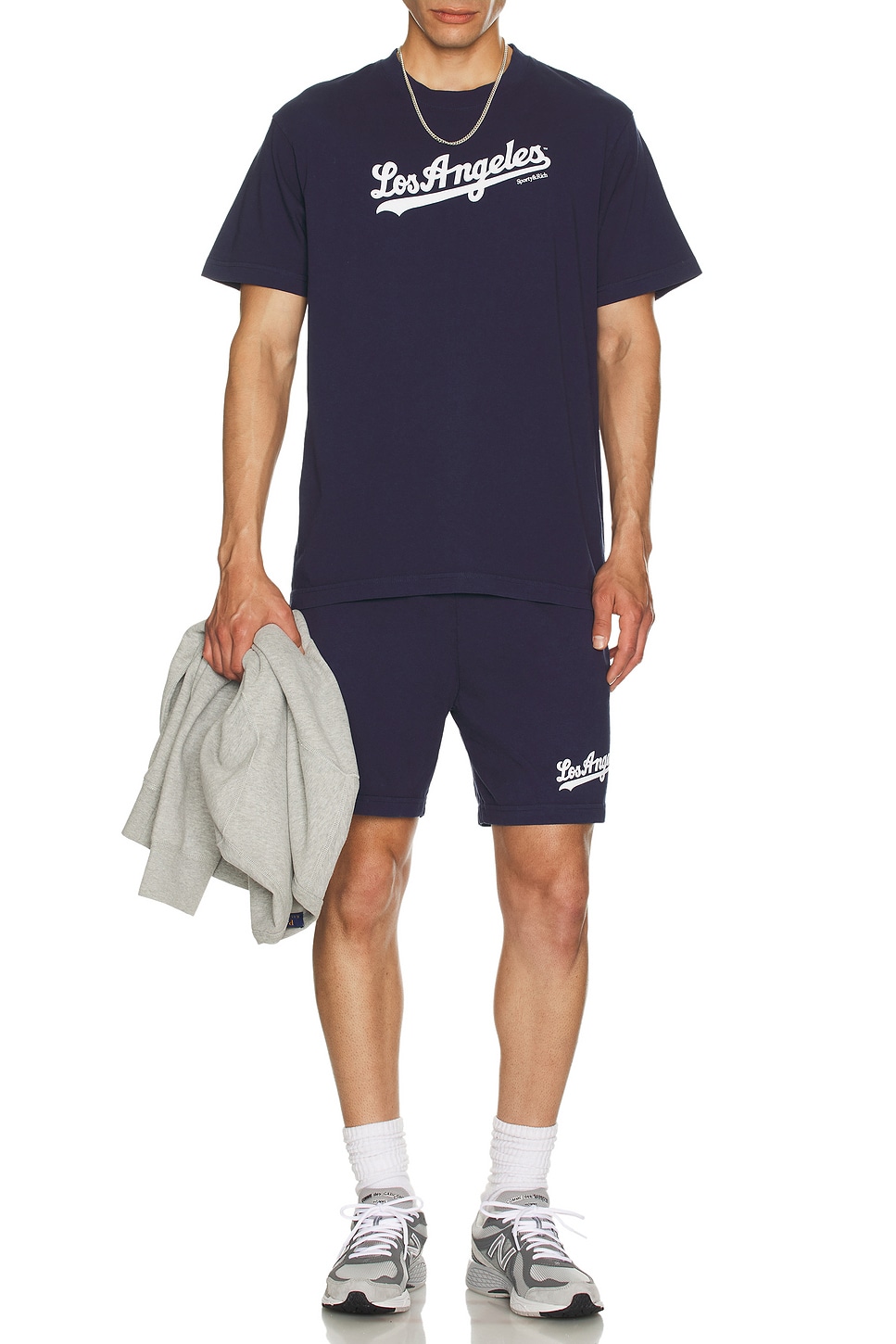 Image 1 of Sporty & Rich Dodgers T-Shirt in Dark Navy
