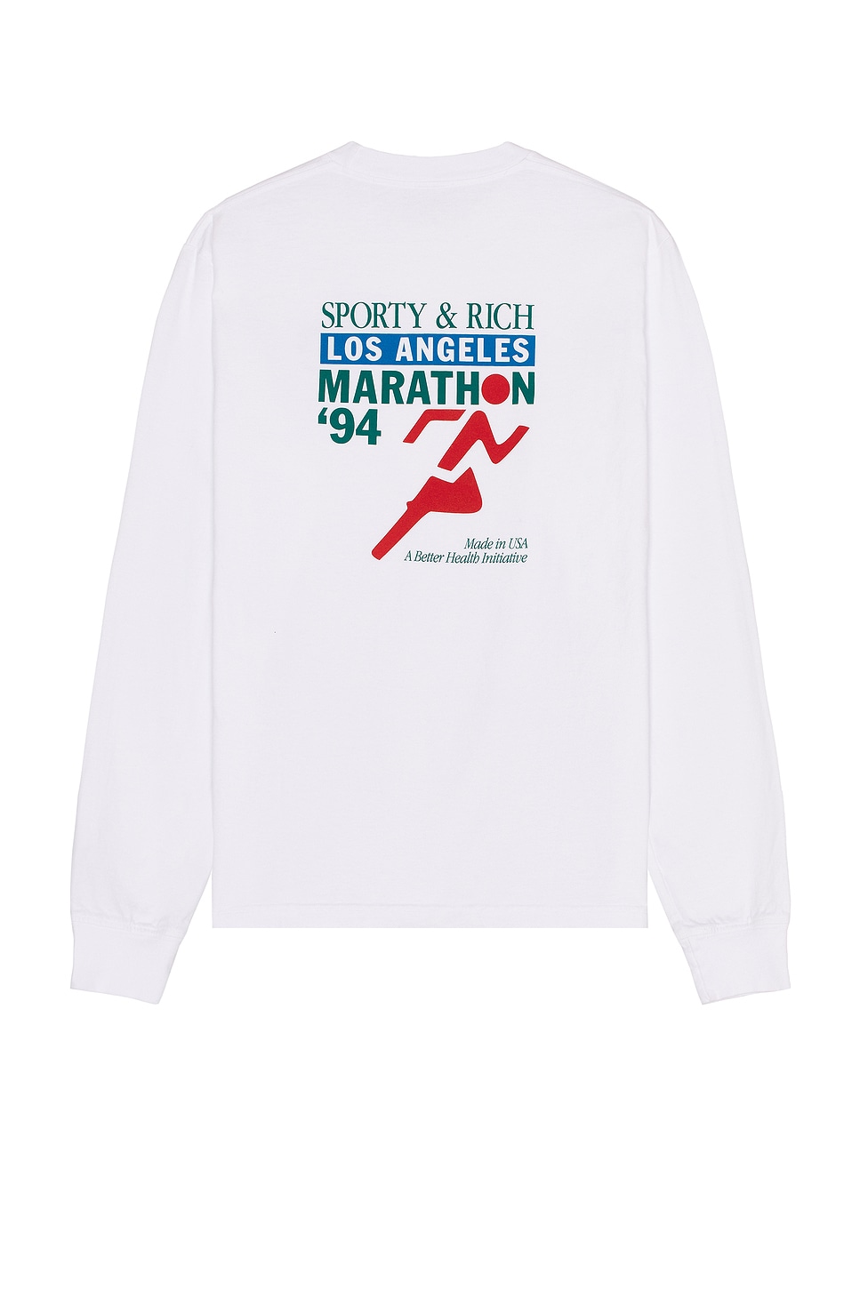 Image 1 of Sporty & Rich LA Marathon Longsleeve Tee in White