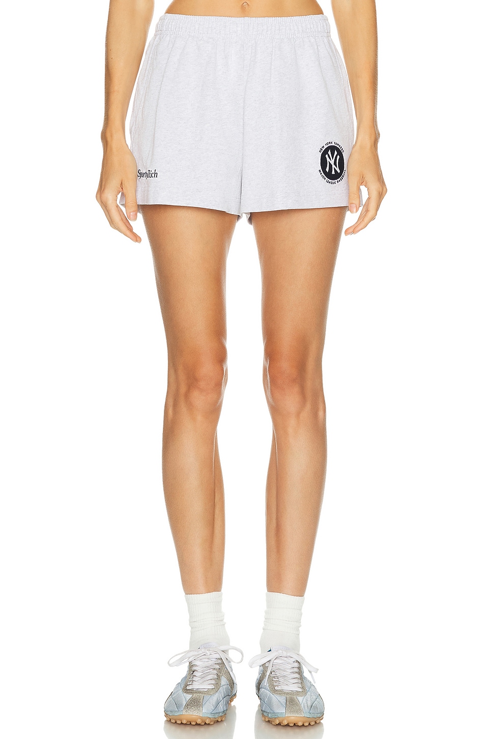 Image 1 of Sporty & Rich X NY Yankees World Series Disco Short in Heather Gray