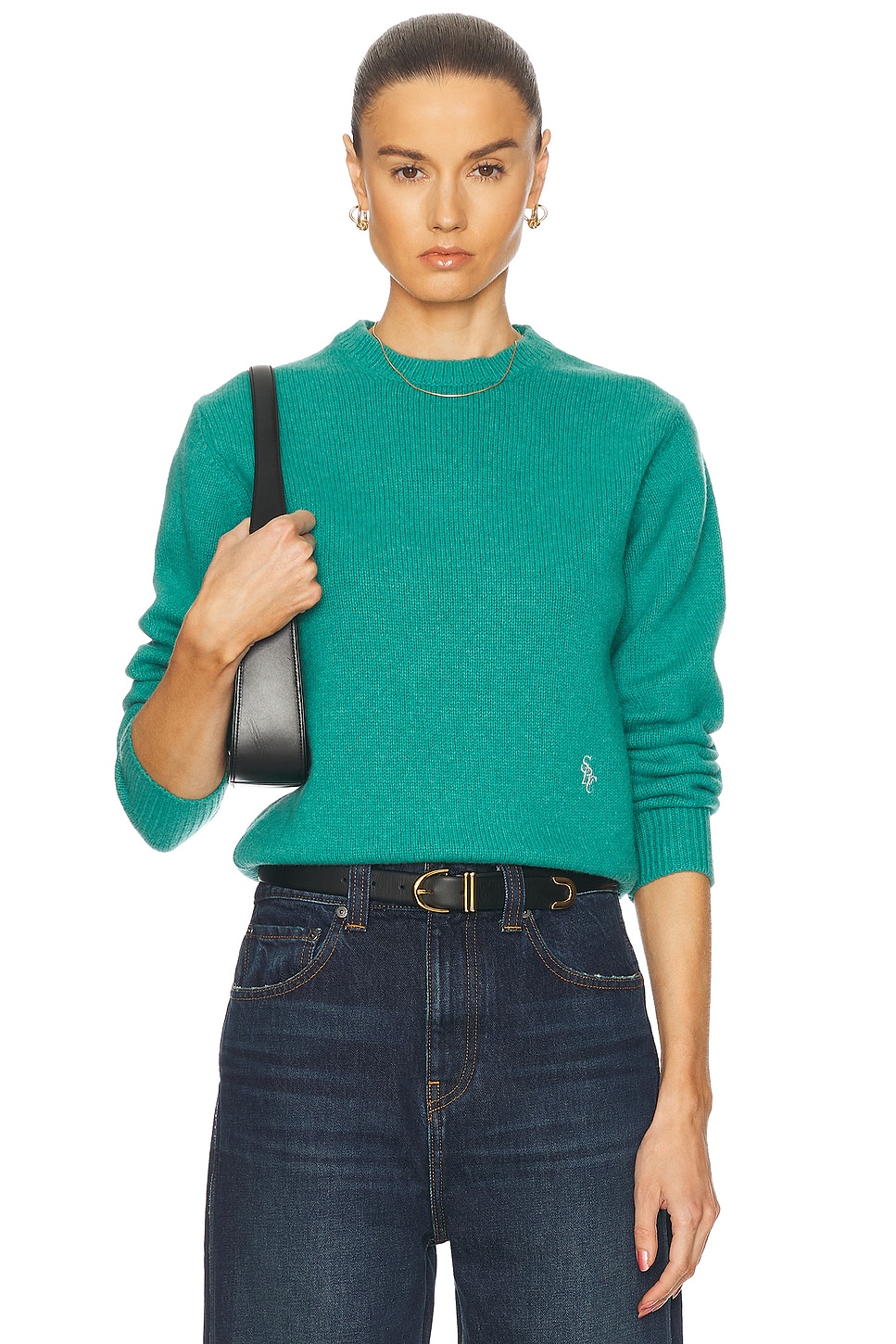 SRC Crewneck Sweater in Teal