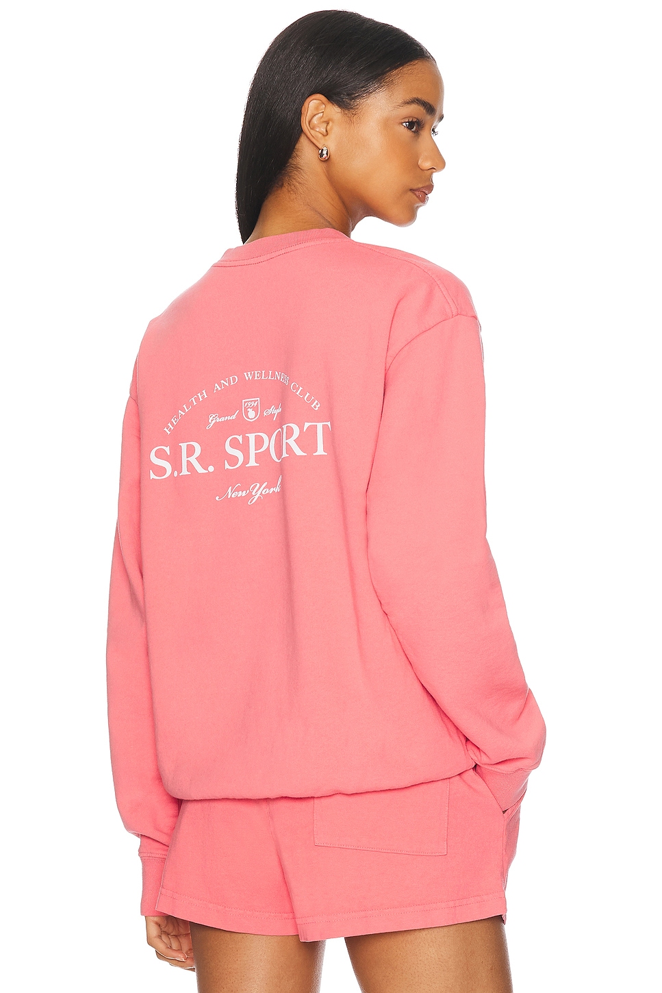 Image 1 of Sporty & Rich Wimbledon Crewneck Sweatshirt in Desert Rose