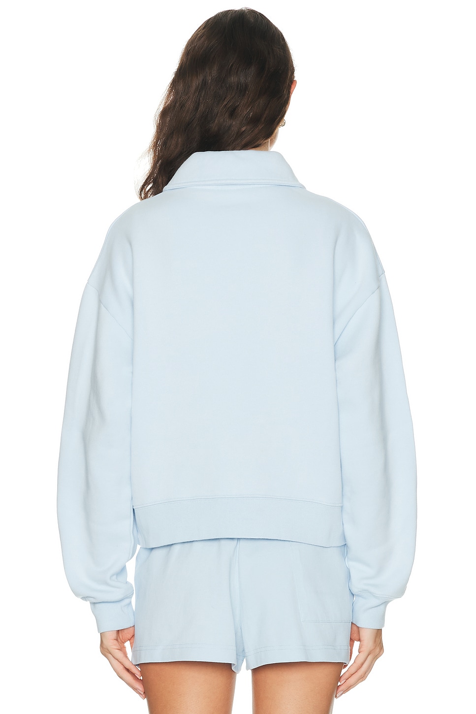 Sporty & Rich Serif Logo Embroidered Polo Sweatshirt | Thumbnail 8 Sporty & Rich Serif Logo Embroidered Polo Sweatshirt | Thumbnail 8