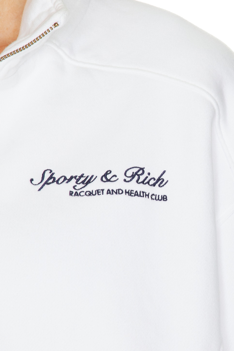 Sporty & Rich Syracuse Embroidered Quarter Zip Sweatshirt | Thumbnail 10 Sporty & Rich Syracuse Embroidered Quarter Zip Sweatshirt | Thumbnail 10